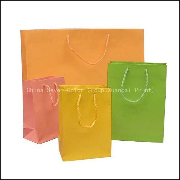 High Quality Shopping Luxury Brown Coated Paper Bag 